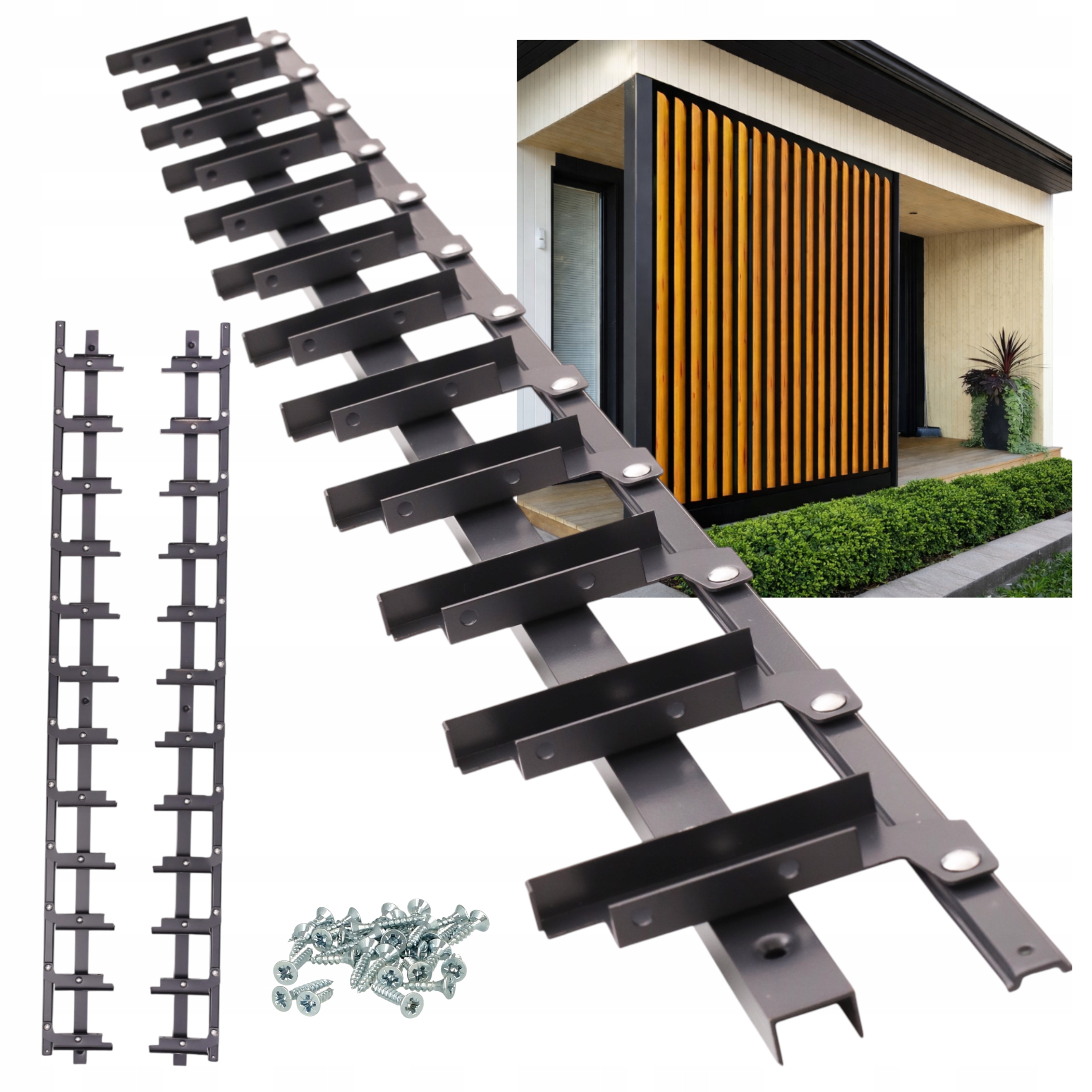 Pohyblivé Desky Mechanismus Žaluzie Na Terasu Do Altánku Shutters Šedý 107 CM