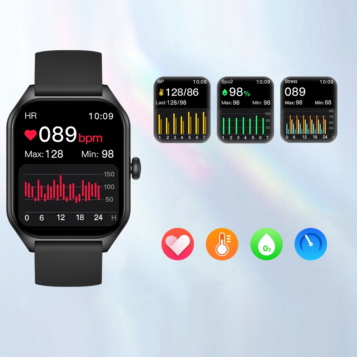 SMARTWATCH ZEGAREK DAMSKI MENU POLSKIE SPORT PULS ROZMOWY SMART WATCH PL Komunikacja Bluetooth