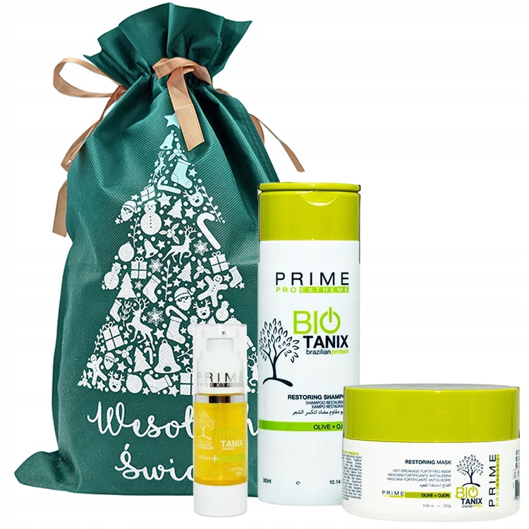 Vánoční Sada Prime Bio Tanix Brazilian Protein Restoring 3v1 Taška