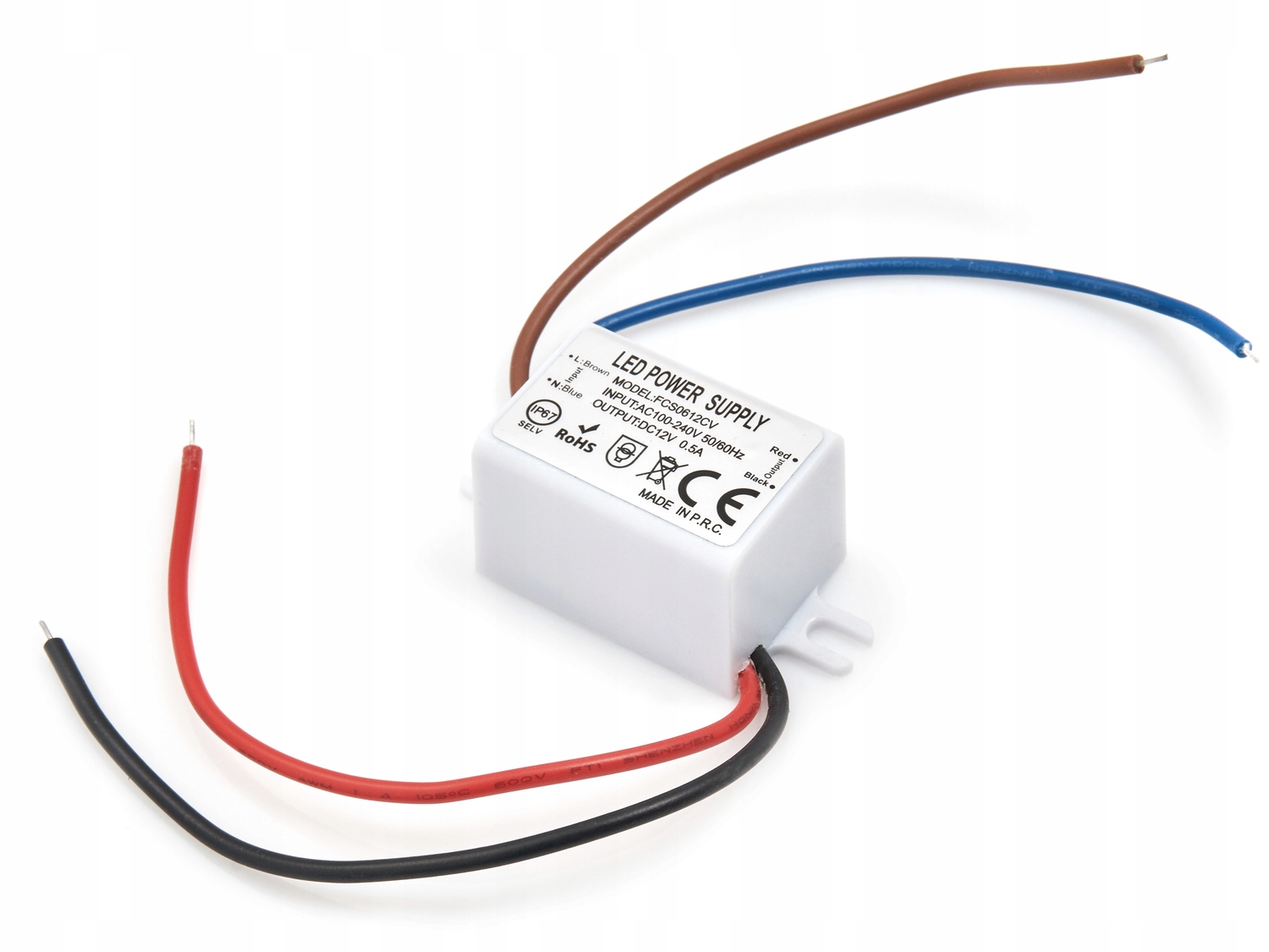

Zasilacz Dopuszkowy 12V 0.5A 6W IP67