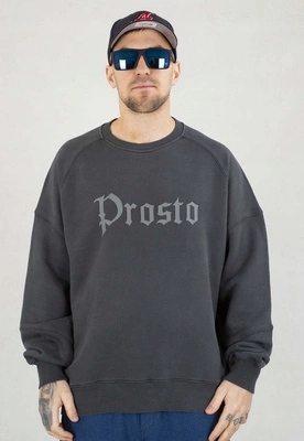 Mikina Prosto Bez Kapuce Goth černá s vypranou