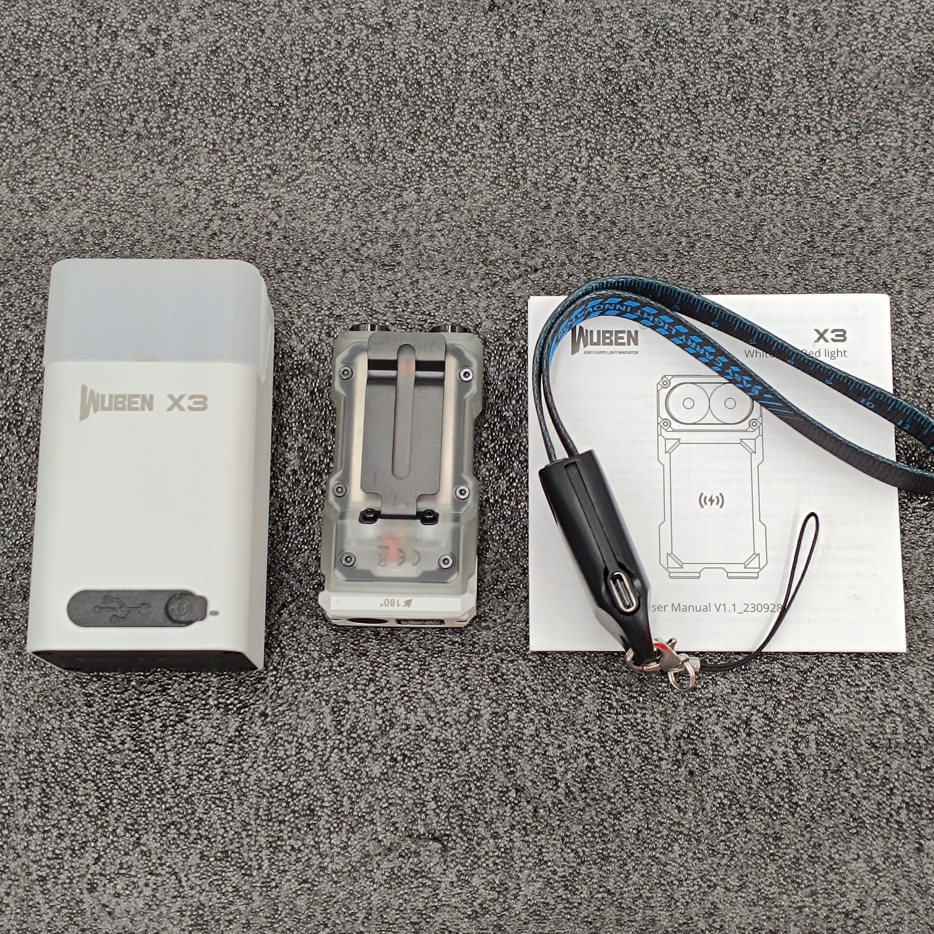 WUBEN X3 PRO - Mini latarka LED z etui, magnes, 10 trybów, NIEKOMPLETNA Kod producenta B0CP7Y5L18