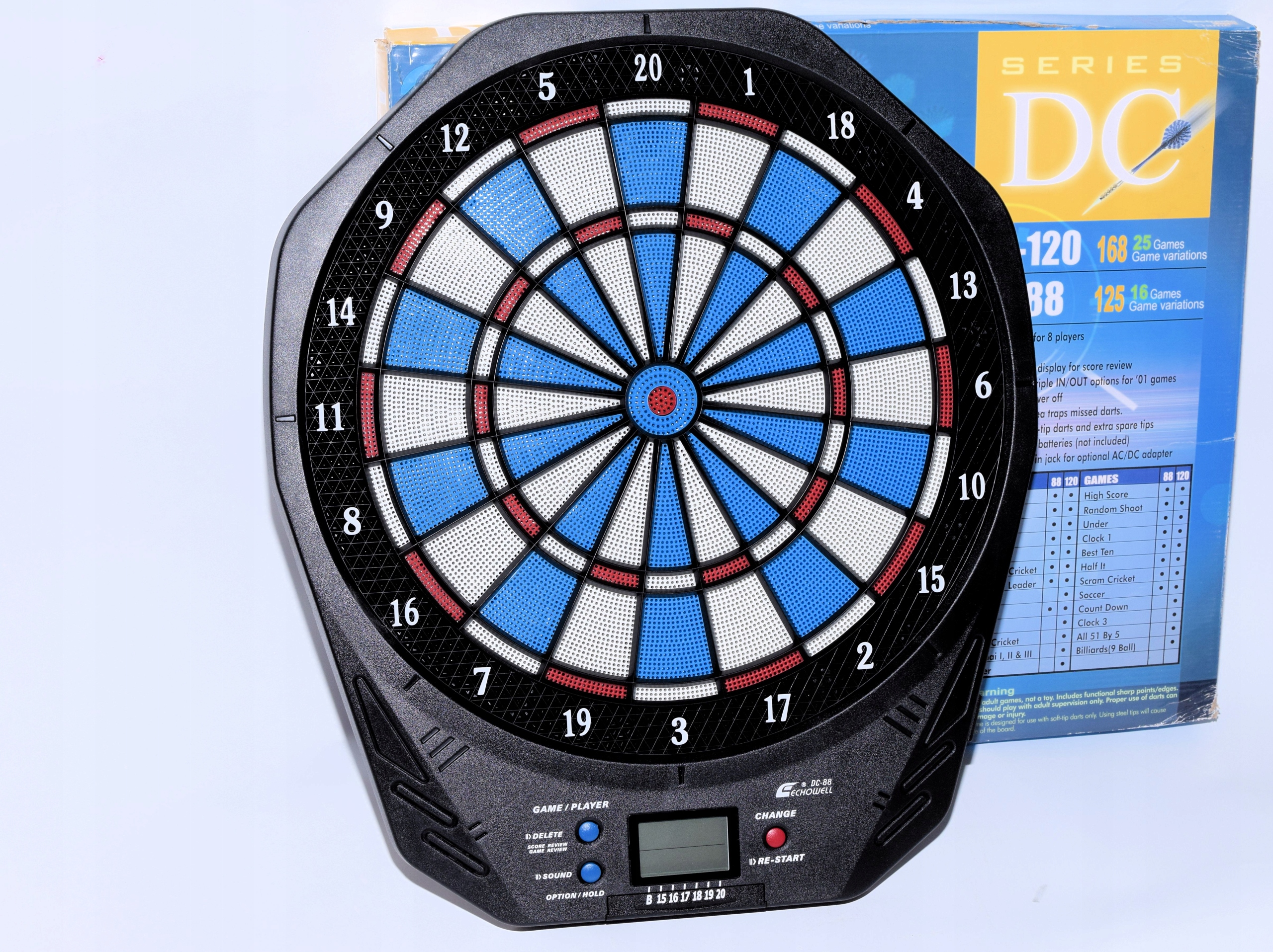 TARCZA ELEKTRONICZNA DO GRY W RZUTKI DART 16 GIER RZUTKI BATERIE W ZESTAWIE Model DART TARCZA