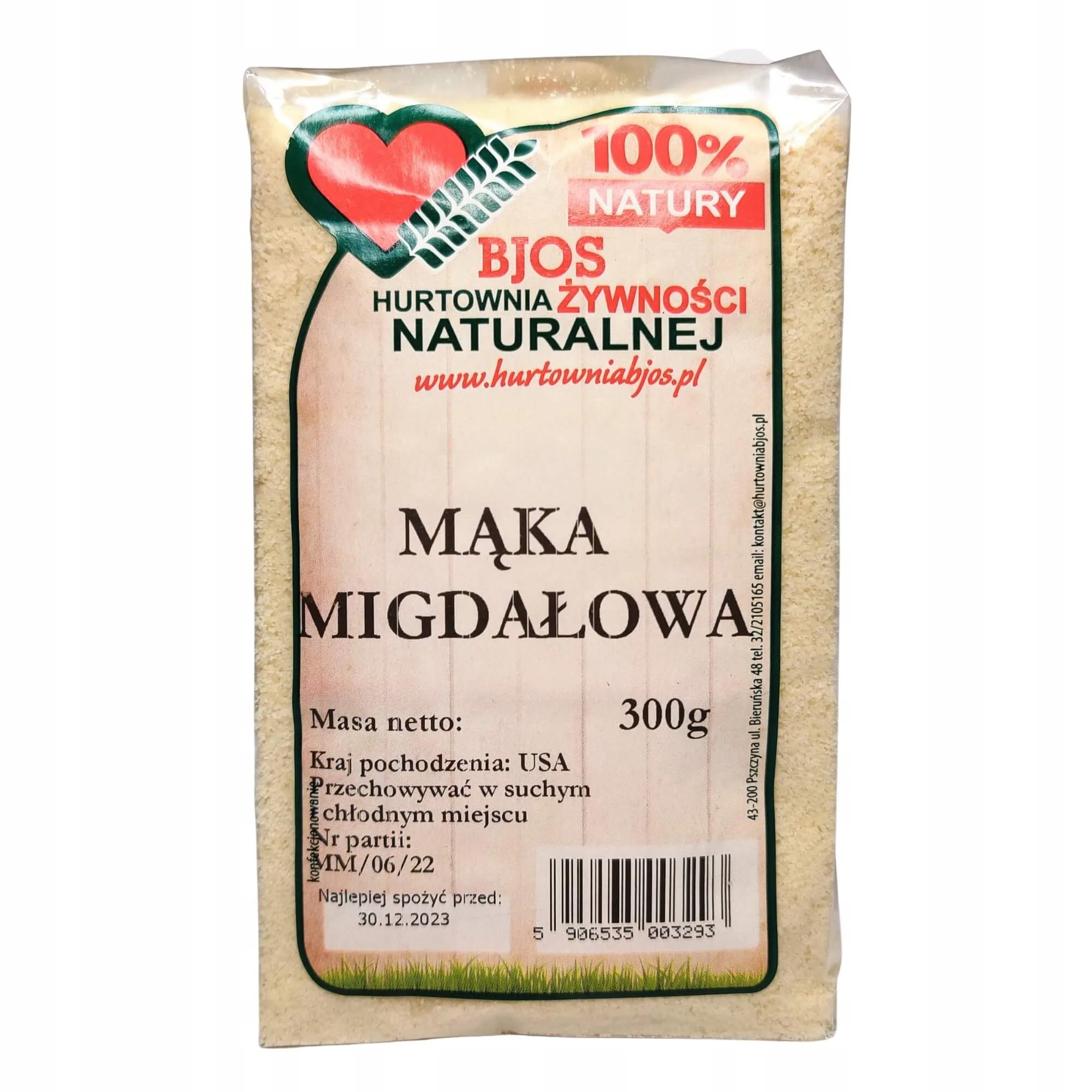 Levně 2x Mandlová mouka 300 g Bjos