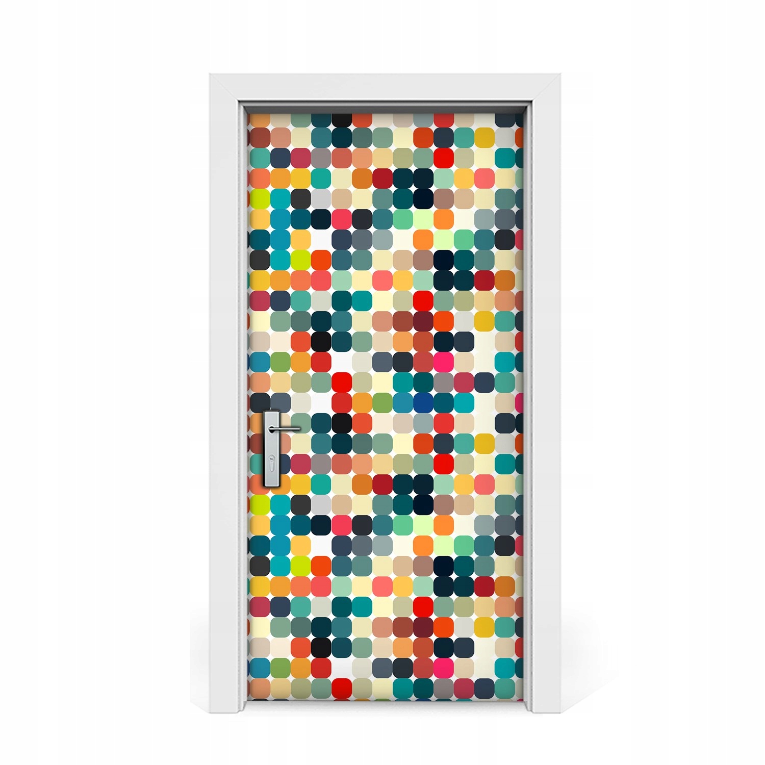 

Naklejka na drzwi Geometryczny wzór retro 95x205
