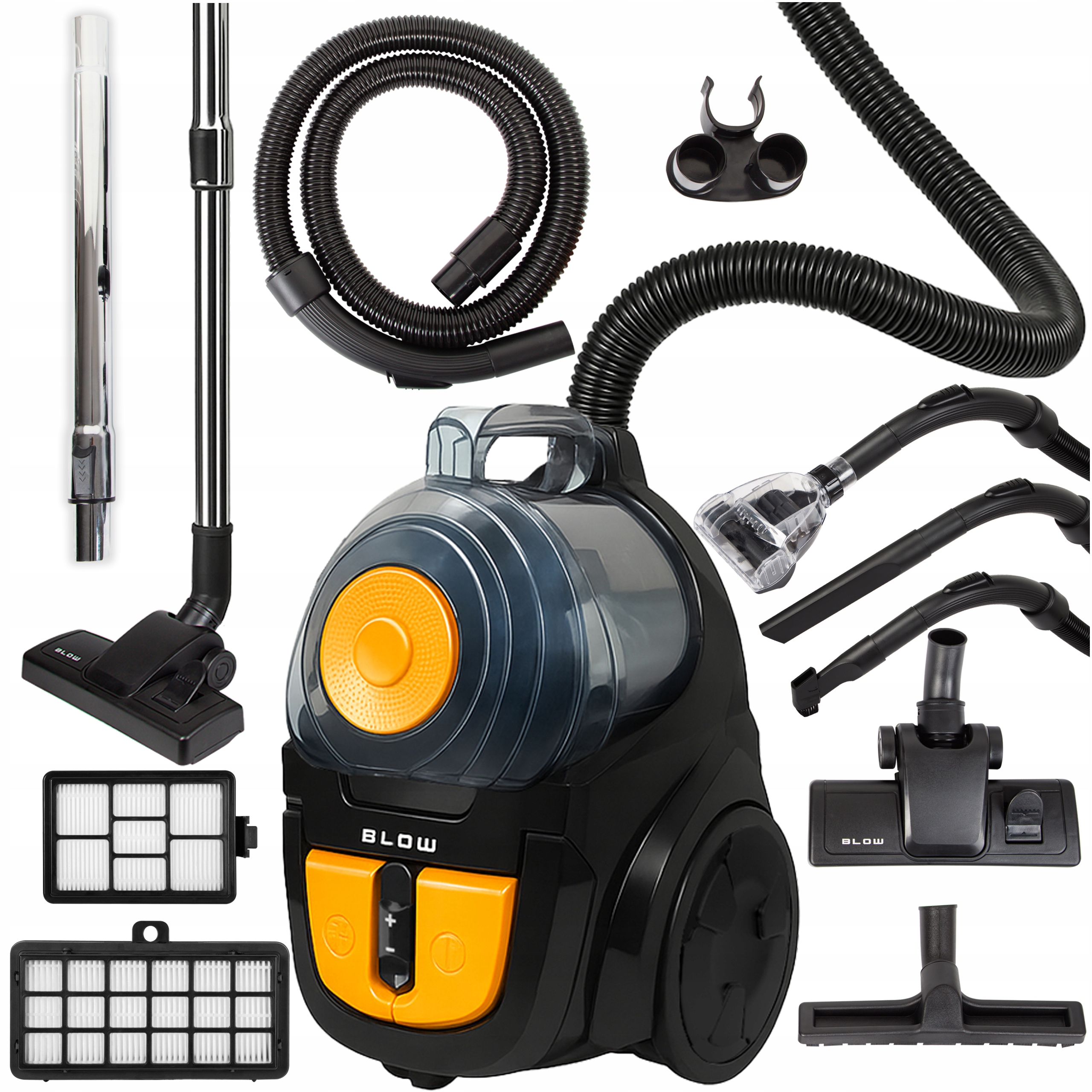 Vysavač Bezsáčkový Cyklonový Domácí Silný Hepa Filtr Dodatečné Filtry