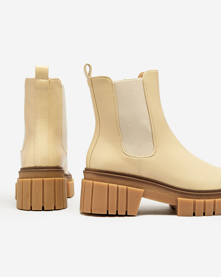 BEŻOWE BOTKI DAMSKIE EFEROPE 41 Płeć kobieta