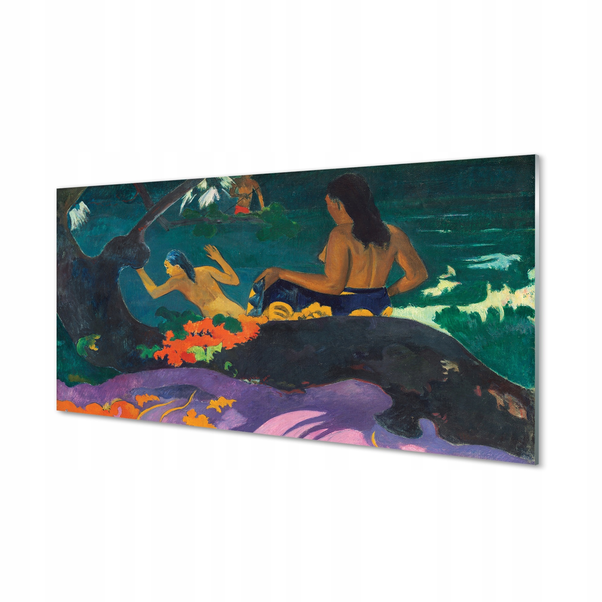 Obraz na skle Umění akt u jezera 120x60 cm