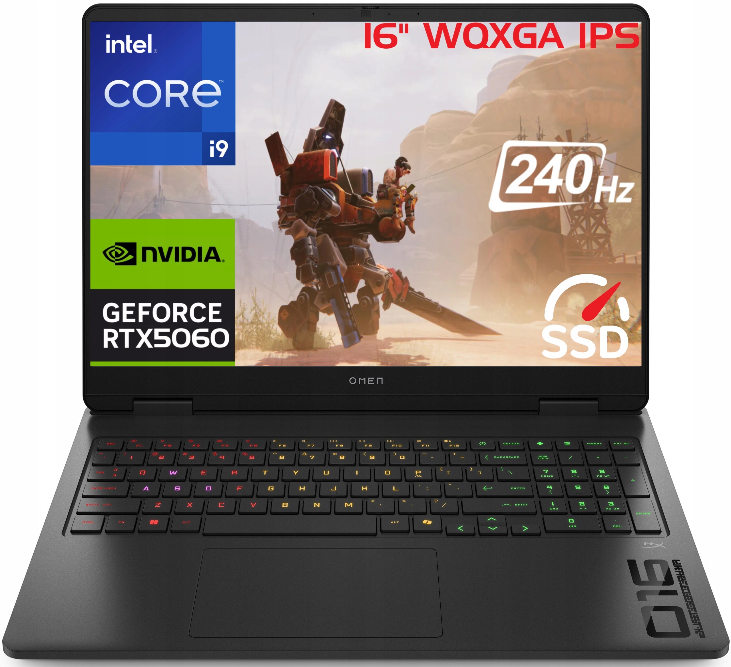 Laptop Gaming Hp Omen i9-14900HX 16' 240Hz DDR5 40GB Ssd 2TB Rtx 5060 W11