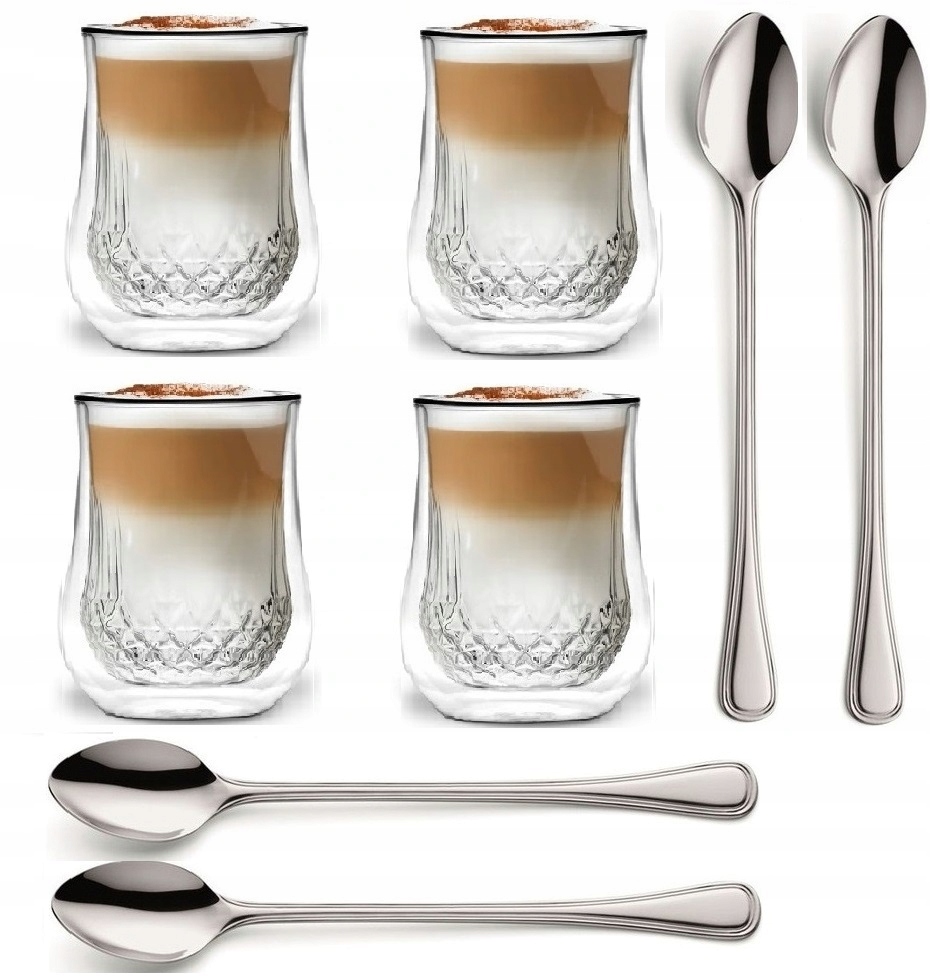 

Szklanki 4 Termiczne Kawy Latte Cappucino Diamante