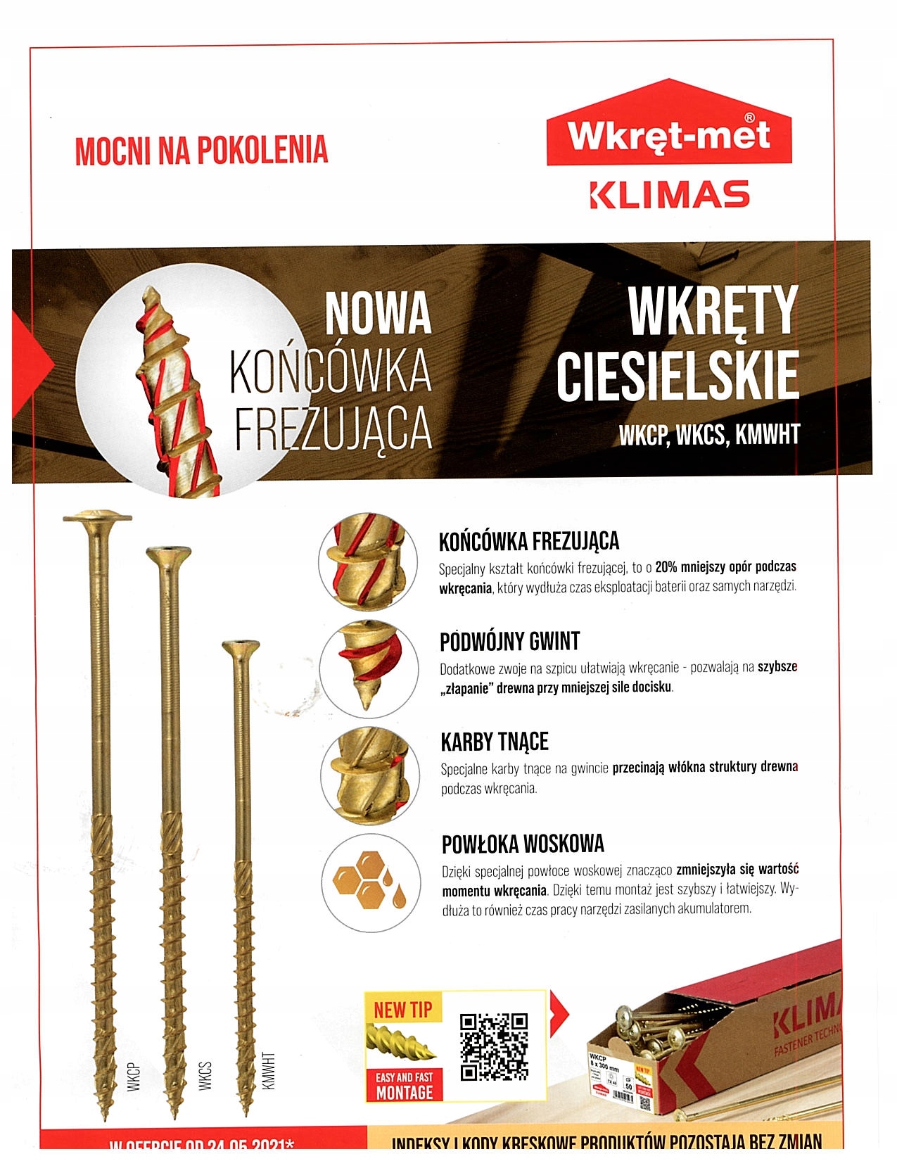 WKRĘTY CIESIELSKIE PODKŁADKOWY 6x60 TORX 100szt Długość wkręta 60 mm