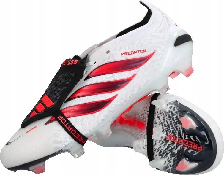 Męskie buty piłkarskie Adidas Predator Elite Ft Fg białe8