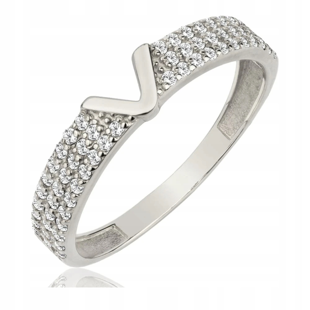 Prstýnek 925 S Zirkony V Rámu S Kameny, Písmeno V Vel. 11