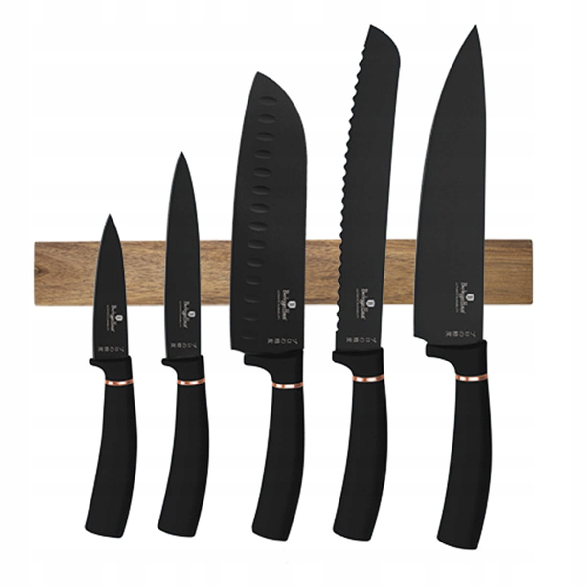 Sada nože s magnetickou lištou Berlinger Haus Black Rose 6 ks BH-2884