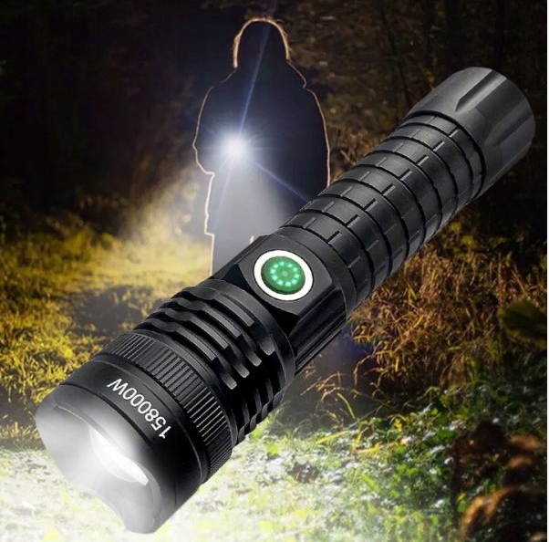 LATARKA LED RECZNA MOCNA LATARKA AKUMULATOROWA Stan opakowania oryginalne