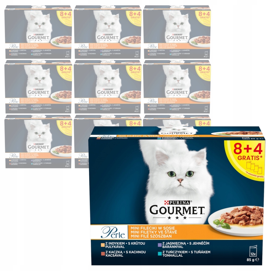 Levně Purina Gourmet Perle Mini Filetky v omáčce Mokré Krmivo Pro Kočky 120 x 85 g