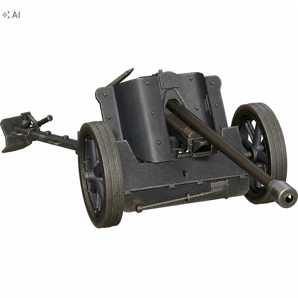 Figurka pak-38 německého protitankového děla Pak Měřítko 1:32