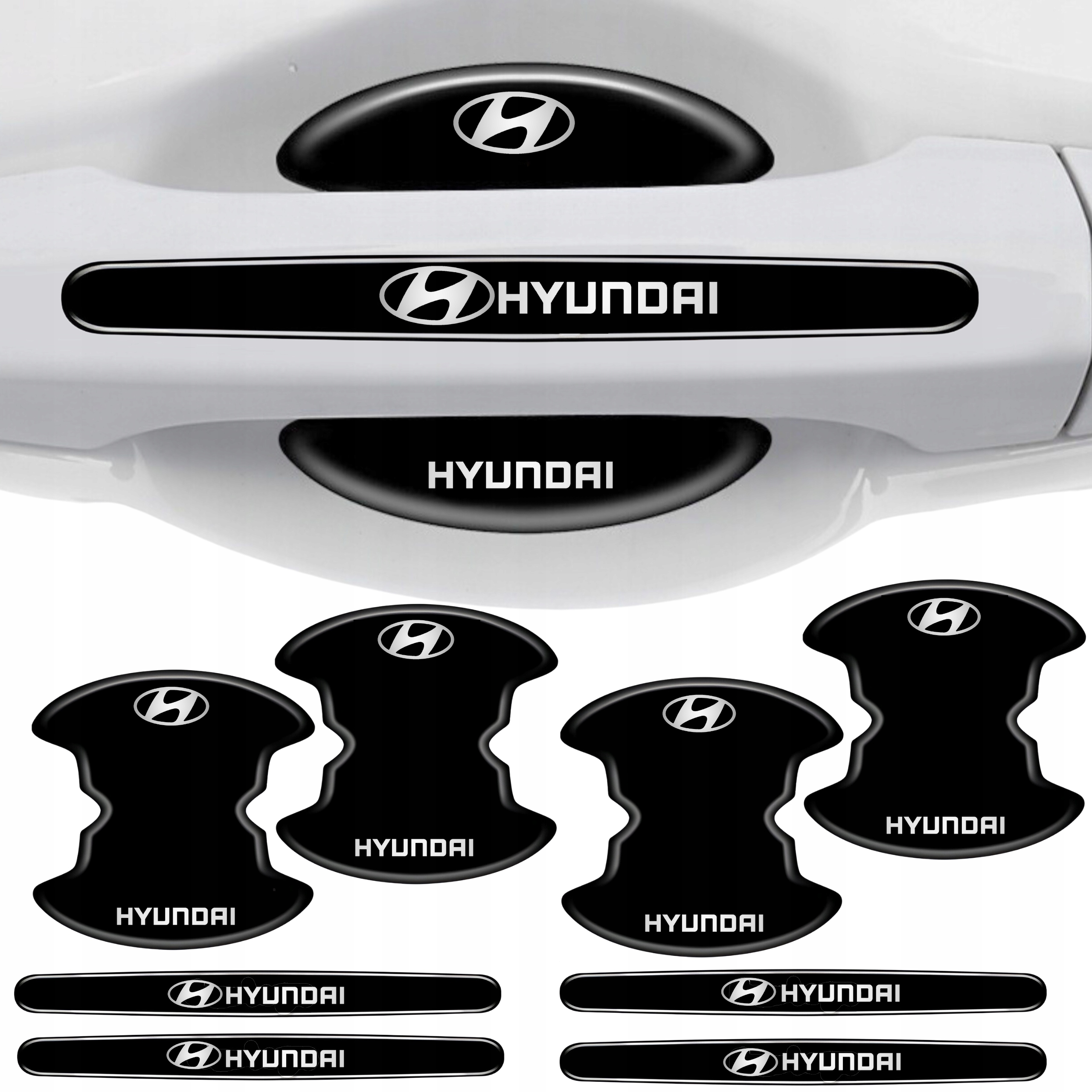 MOCNA FOLIA OCHRONNA POD KLAMKI DRZWI HYUNDAI Samochodowe Naklejki Na Auto