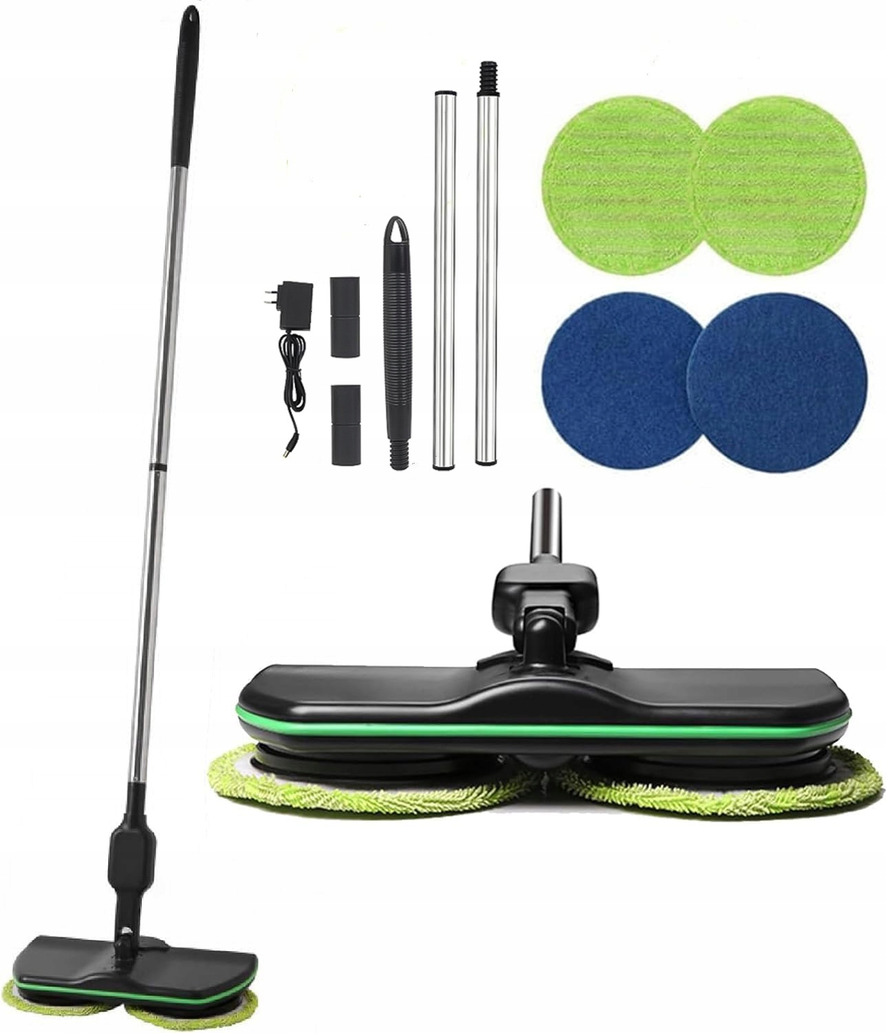 Elektrický Bezdrátový Rotační Mop S Nastavitelnou Výškou Nástavce Tichý