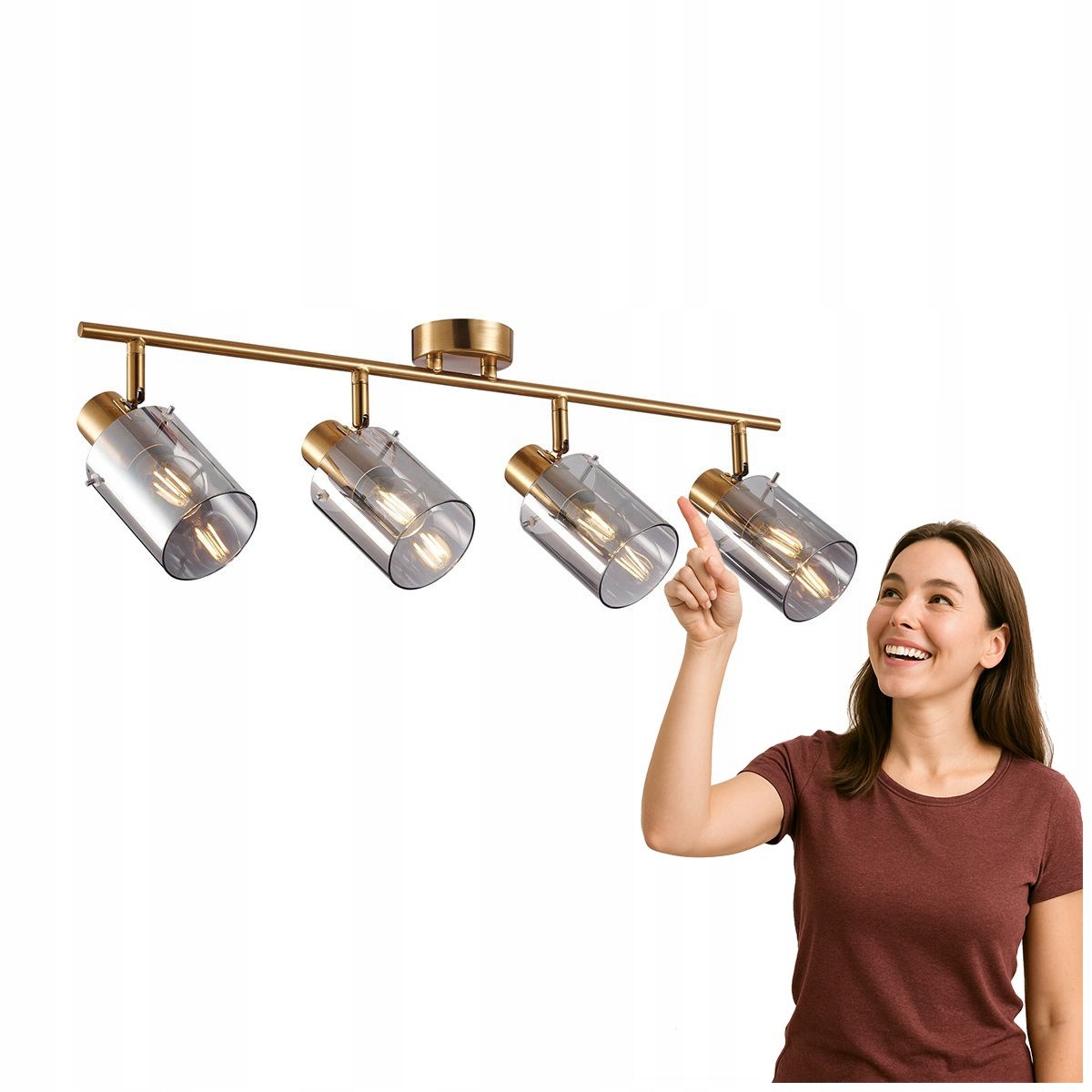 Lampa reflektor spot Sardo SPL-5581-4-BRO-SG Italux