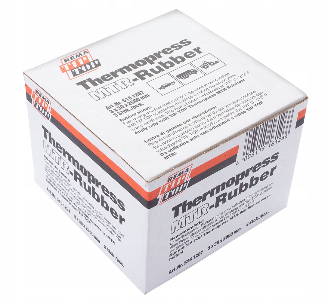 THERMOPRESS MTR RUBBER GUMA SUROWA 1kg Tip Top Brand Rema Tip Top