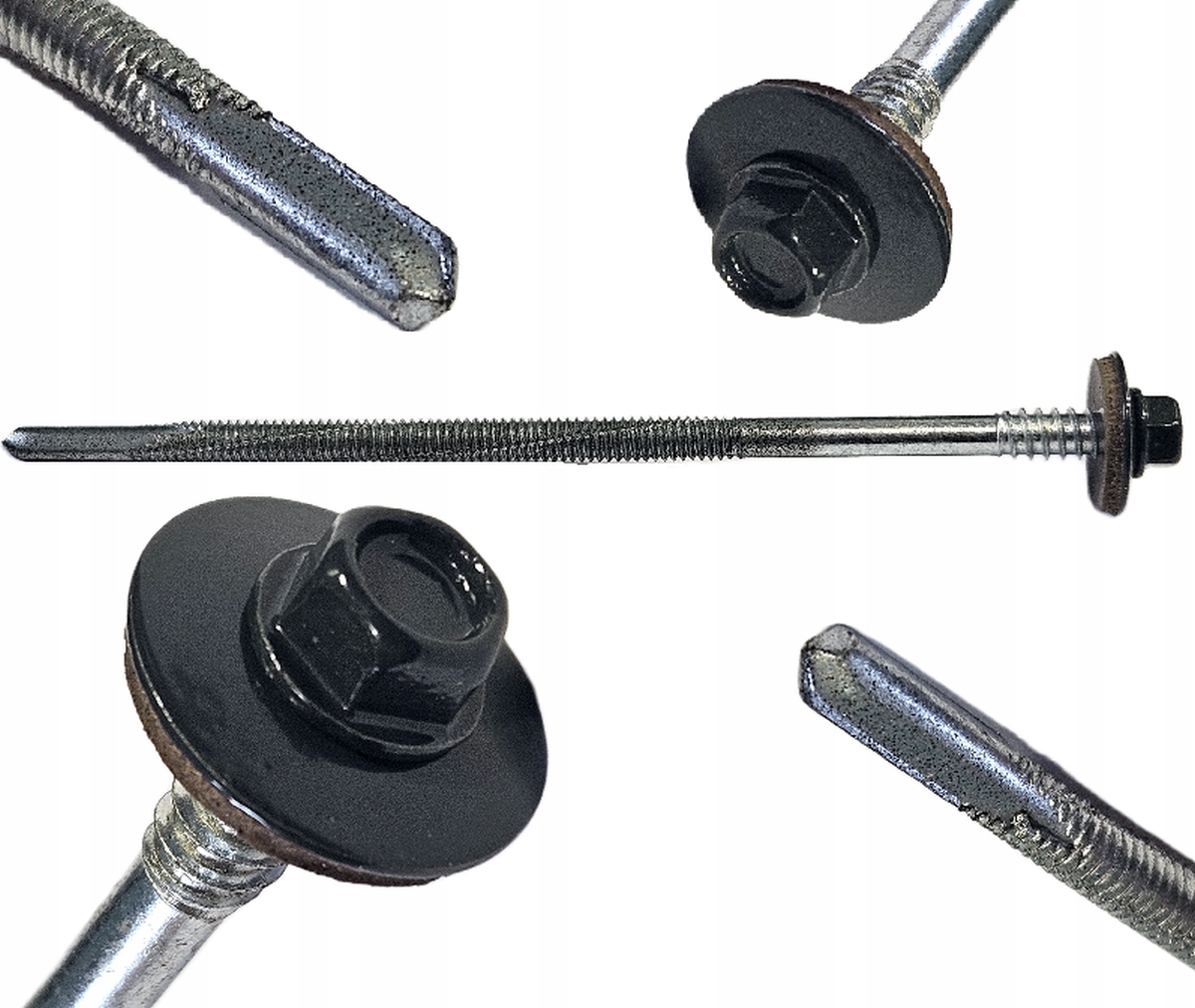 Wkręty do Płyt Warstwowych 150mm 12mm Ral 7016 Antracyt 50szt