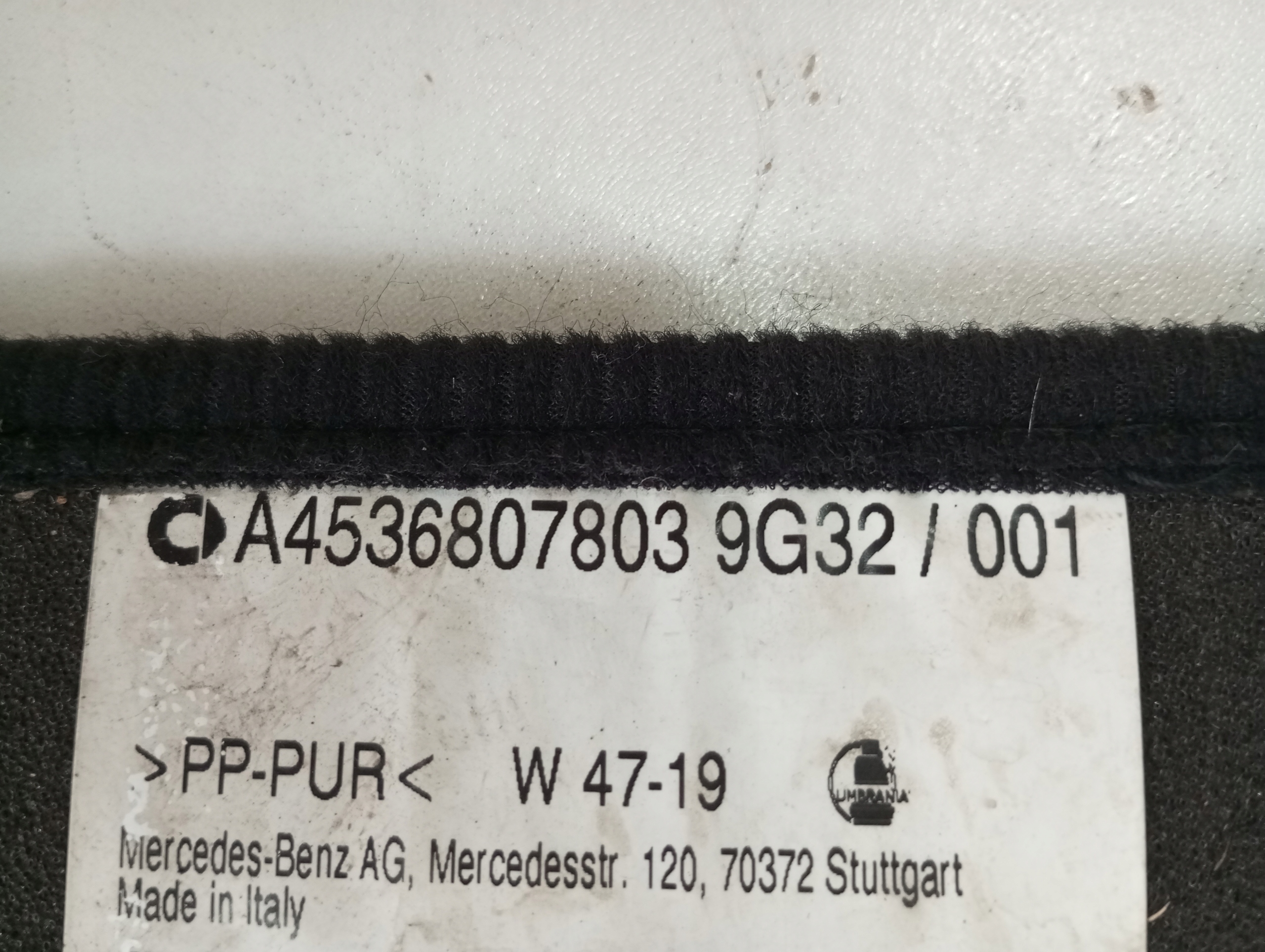 mat wiper SMART III A4536807603 A4536807803