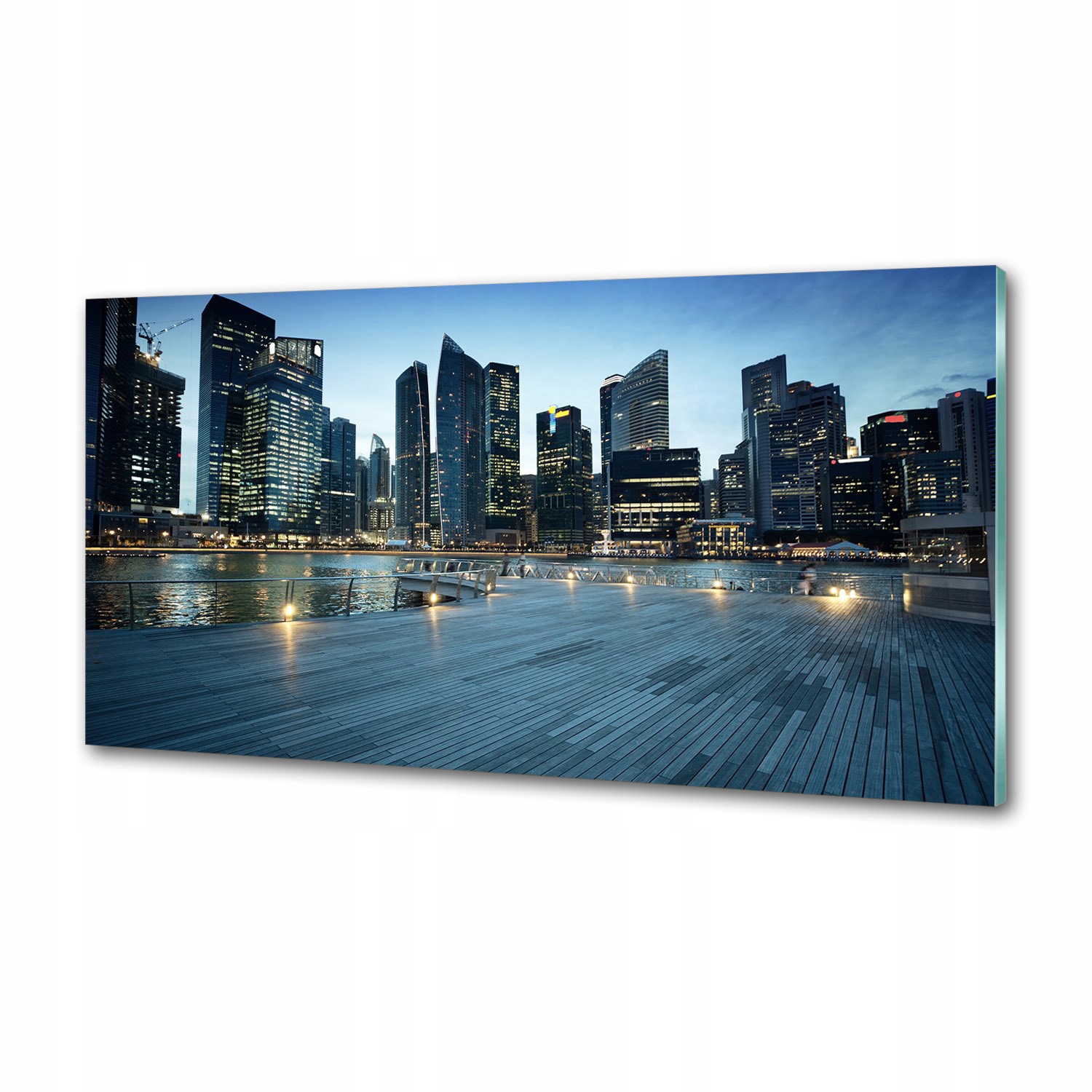 Panel do kuchyne Singapur v noci 100 x 50 cm Lepidlo