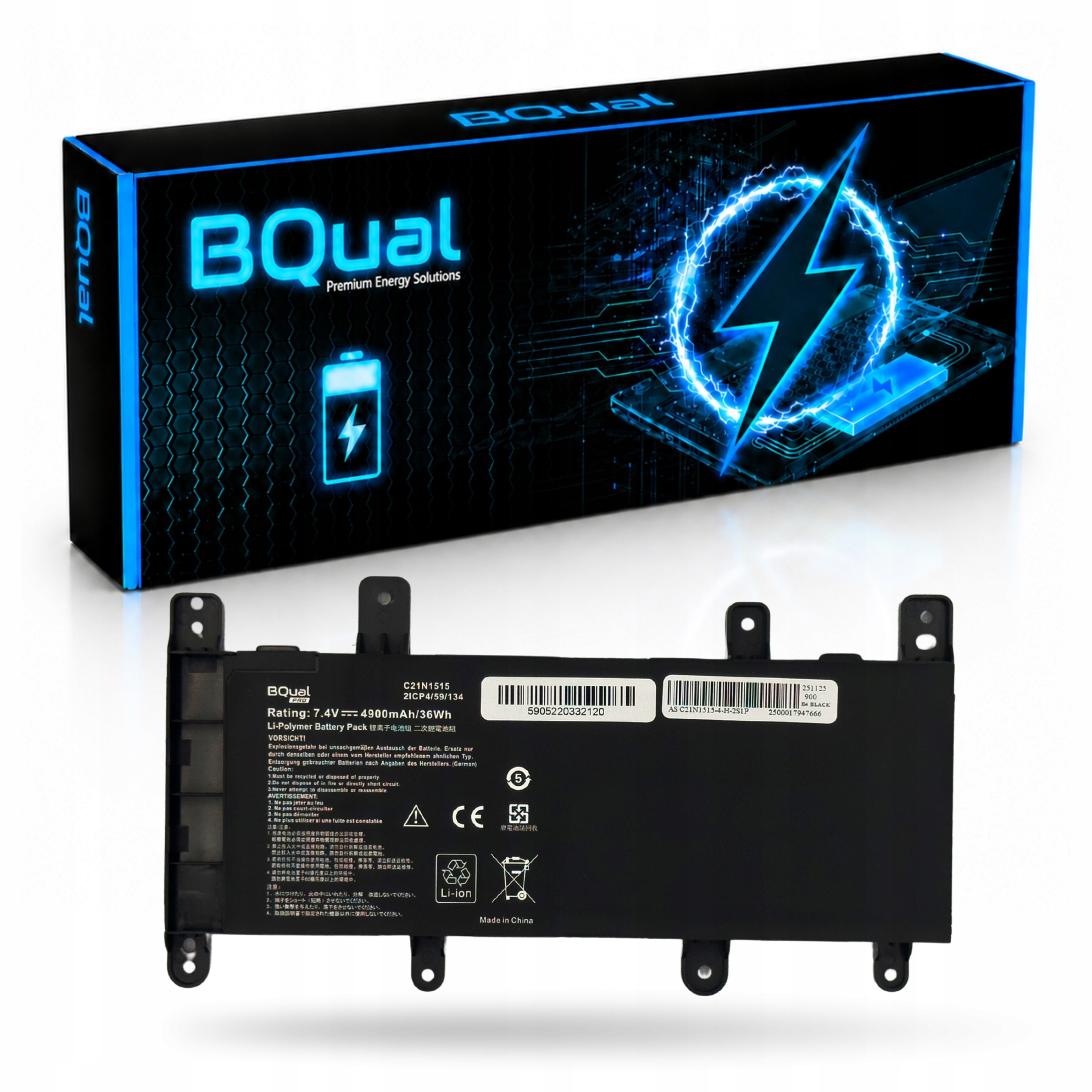 Bateria C21N1515 do laptopa Asus X756 X756UA X756UX X756UJ X756UQ X756UW