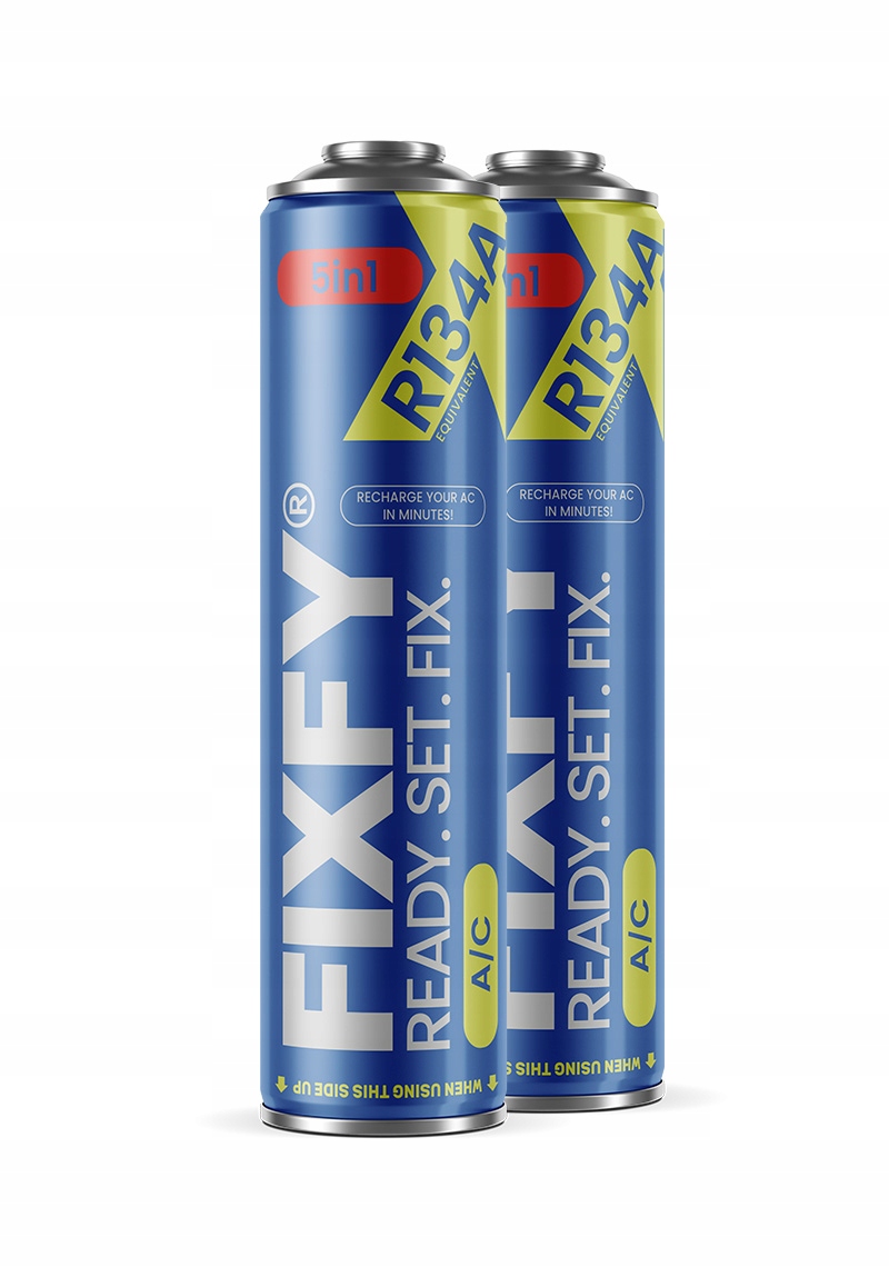 Plyn na naplnenie klimatizácie Fixfy 5v1 2x Veľká Plechovka +70% R134a