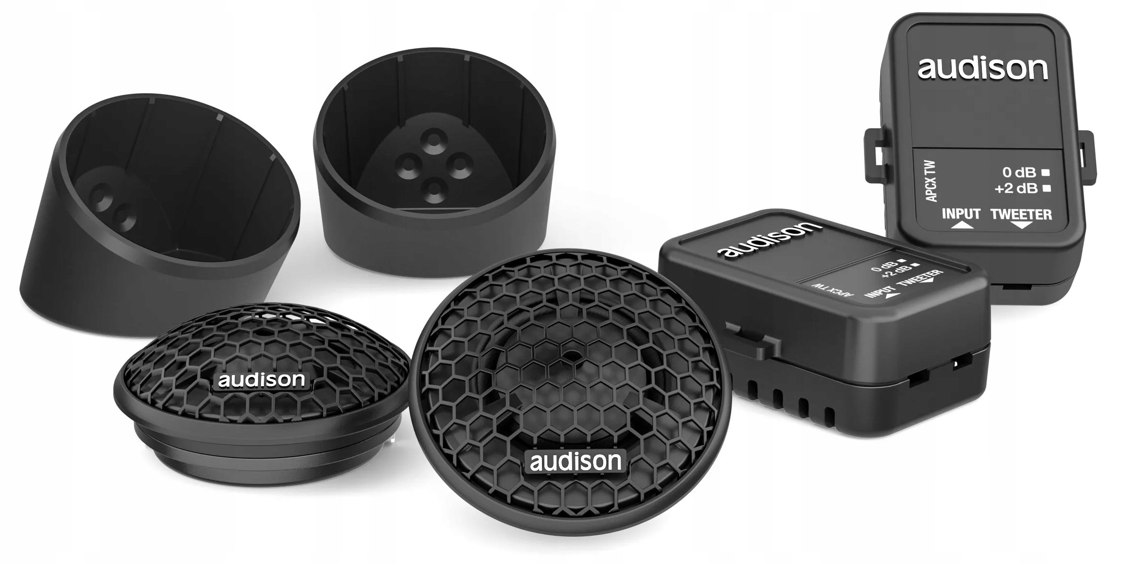 AUDISON GŁOŚNIKI WYSOKOTONOWE TWEETERY GWIZDKI ZWROTNICE 150W NEODYMOWE Model AP1