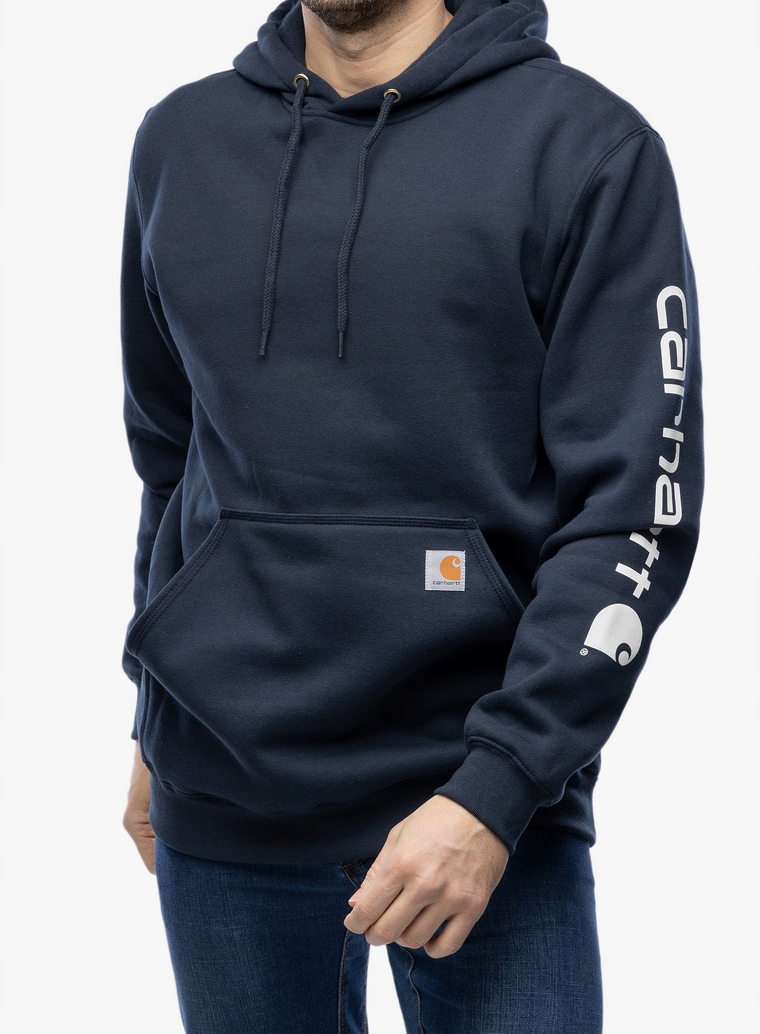 Mikina s kapucí Carhartt Mikina s kapucí Logo nová tmavě modrá XL