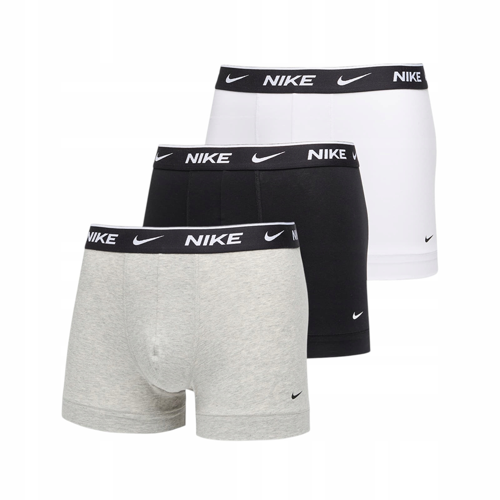 Nike Pánské Boxerky Slipy Cotton Stretch Trunk 3P Černé/šedé/bílé vel. M