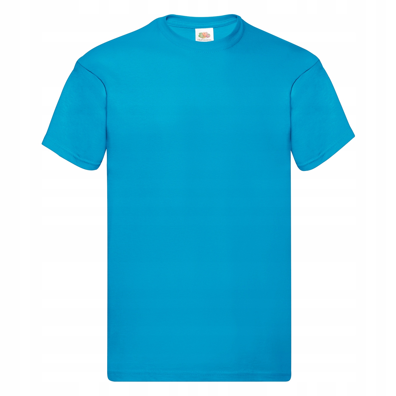 T-SHIRT KOSZULKA FRUIT OF THE LOOM azure blue L