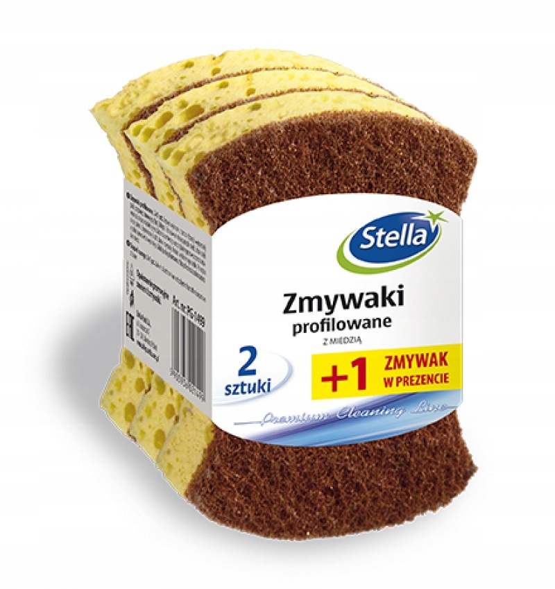 

Gąbka do naczyń Zmywak profilowany z miedzią 3