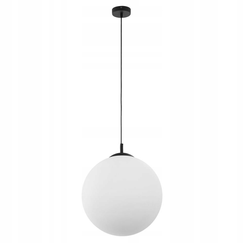 Skleněná lampa bílá koule 30 cm do pokoje, ložnice, haly Maxi