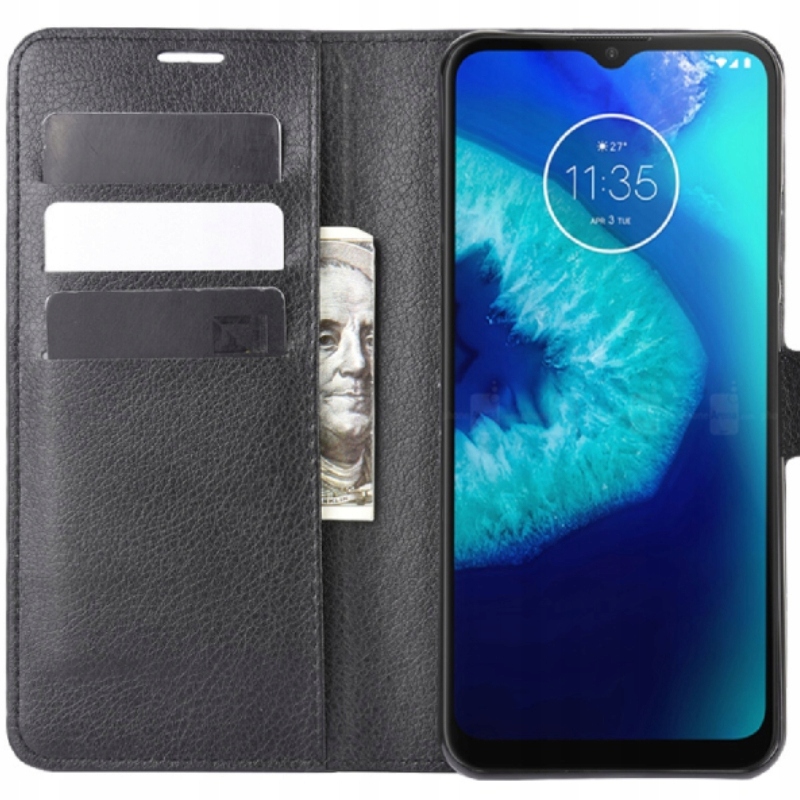 

Etui Z Klapką Portfel Litchi Do Moto G8 Power Lite