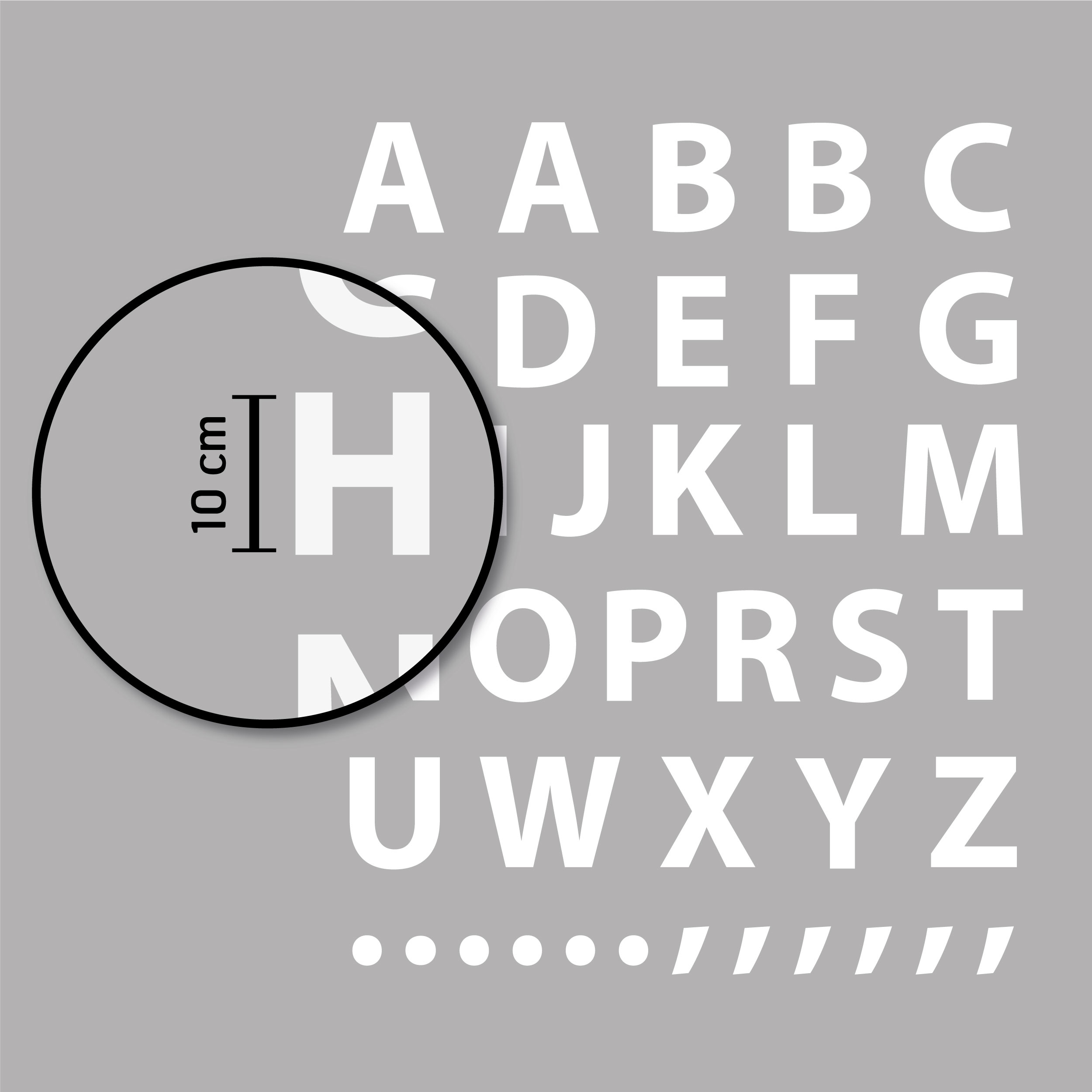 Litery Samoprzylepne zestaw naklejek 10cm białe Marka Premiumad