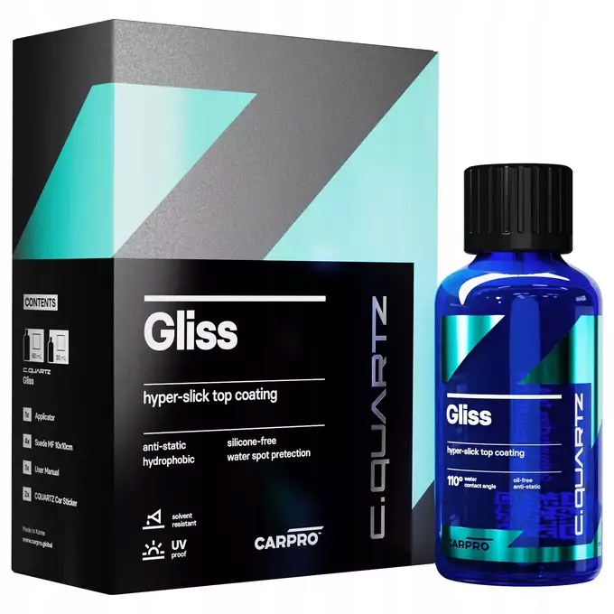 CarPro Gliss Top Coat 30ml - Powłoka Ceramiczna O wysokim Połysku I Głębi