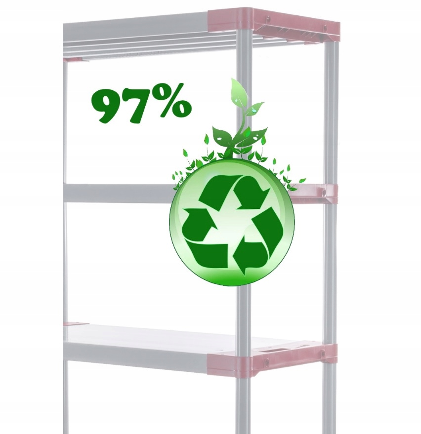 Regał plastikowy jak metalowy Jupiter-4 138x80x46 Rodzaj regałów stałe