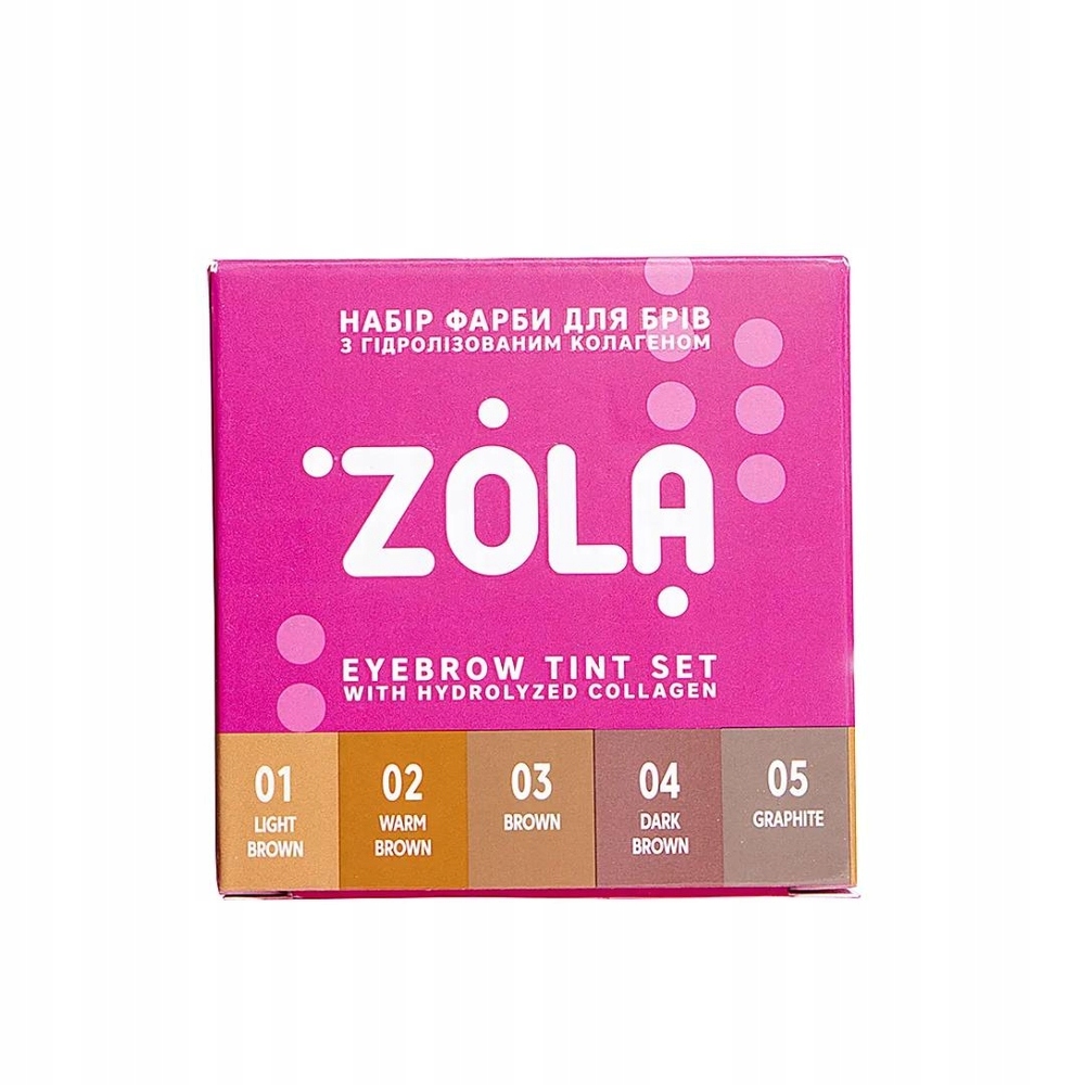 Zola Sada Barev Na Obočí S Kolagenem Po 5 ML (5 Barev) Oxidant 3%