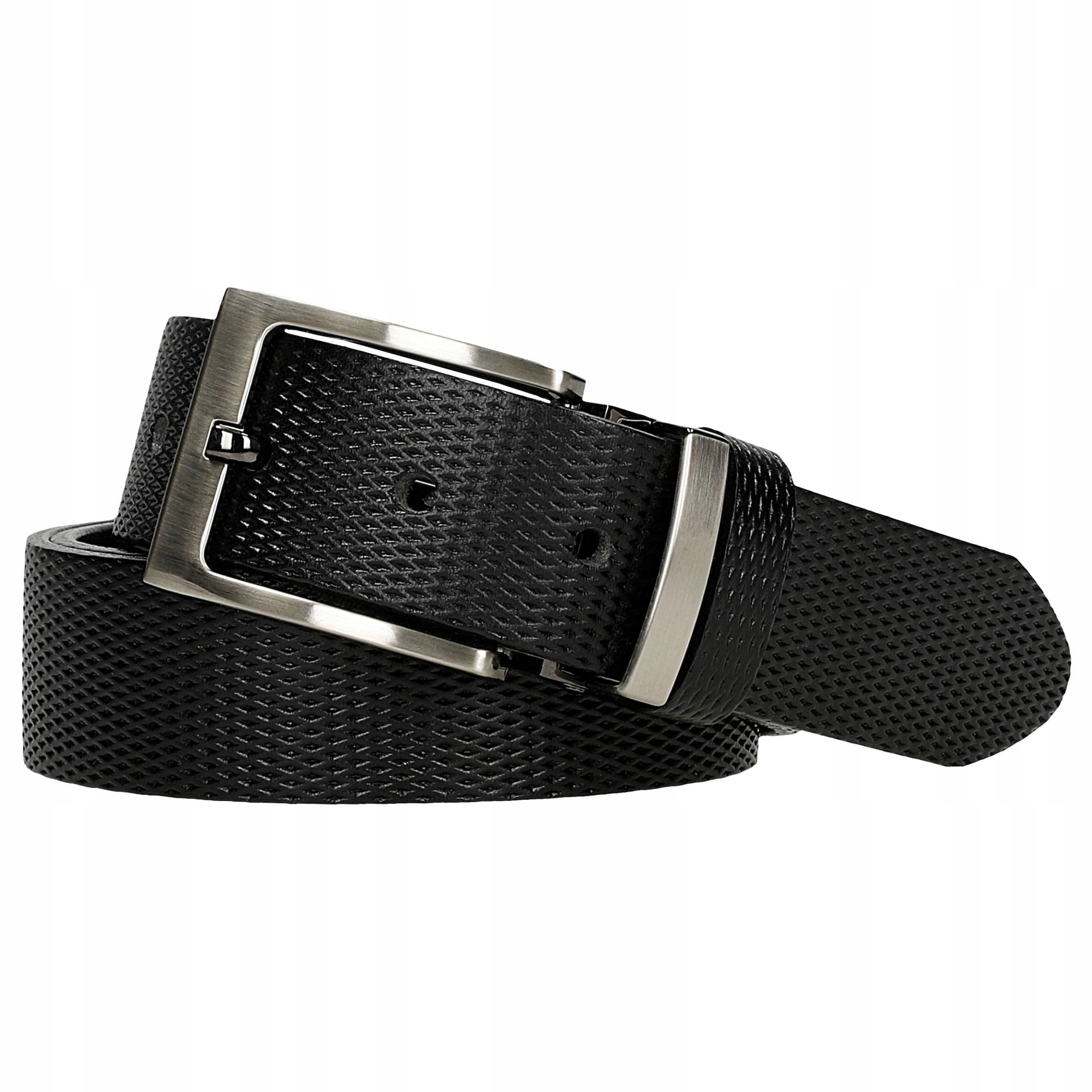 Elegantní pánský kožený Pásek , přírodní reliéfní kůže, černý vel. 12 0