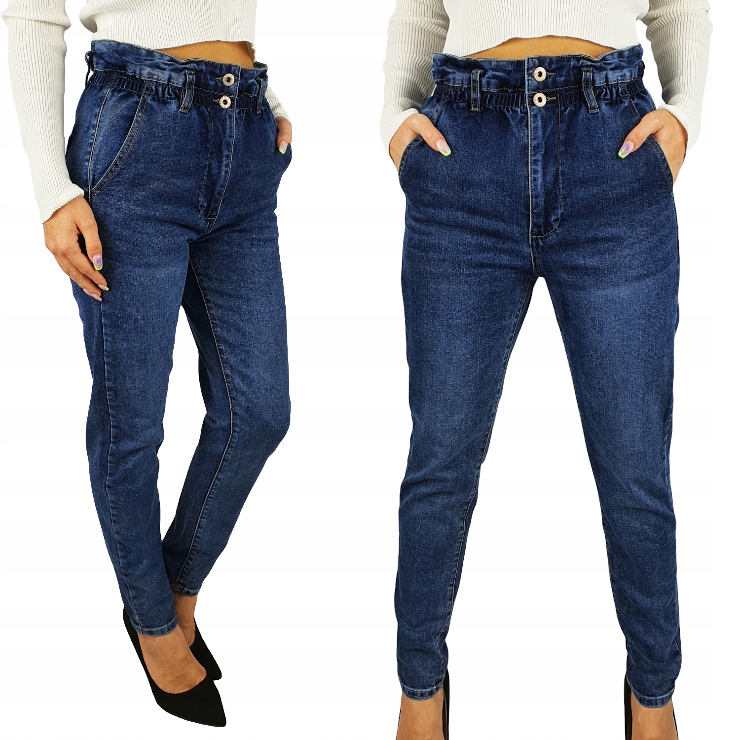 

#Spodnie- Jeansy - Modelujące - Wysoki Stan Jeans