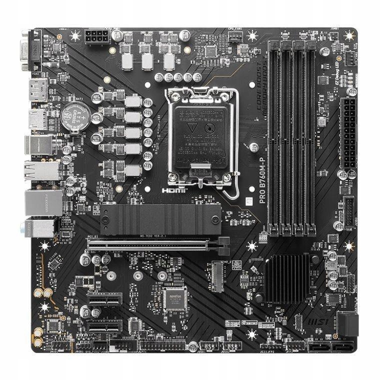 Doska Msi Pro B760M-P /B760/DDR5/SATA3/M.2/ USB3.0/PCIe4.0/s.1700/mATX