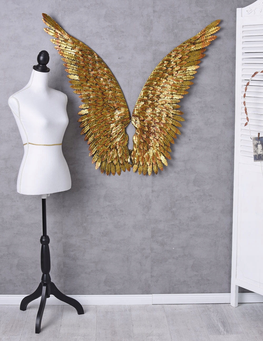 Złote Skrzydła Anioła 3D - Luksusowa Dekoracja Glamour HIT Producent Antyki24
