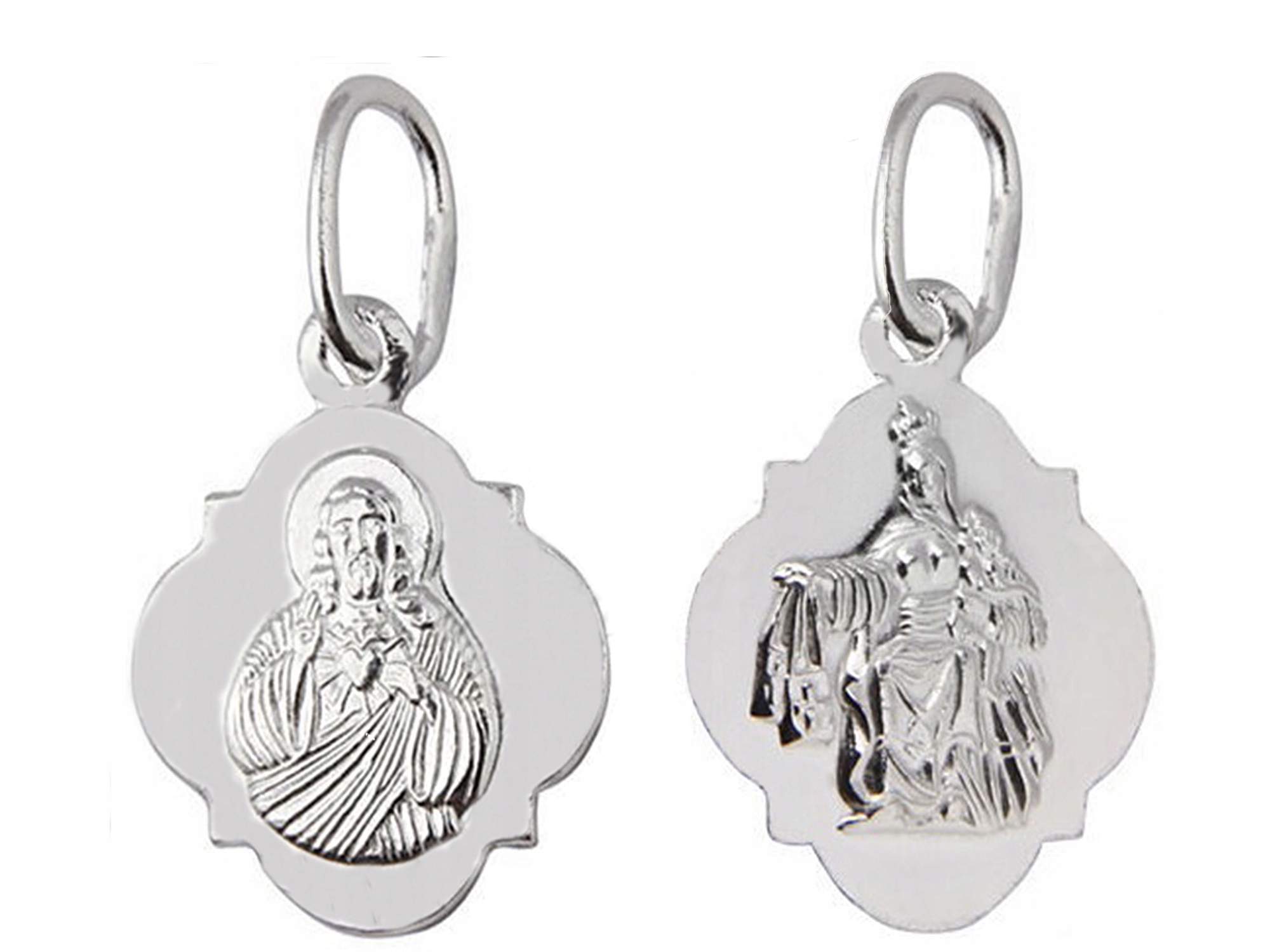 MEDALIK SZKAPLERZ Z ŁAŃCUSZKIEM KOMPLET SREBRNY EAN (GTIN) 5904890100749