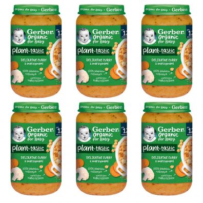 Obiadek Gerber Organic Jarzynki z kurczakiem i ryżem po 12 miesiącu 250g x6