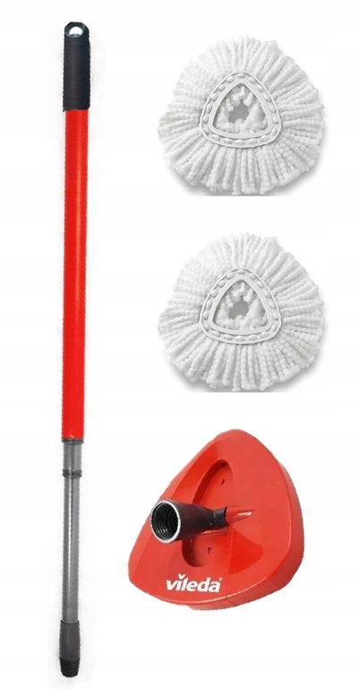 Levně Mop Vileda je originální kompletní tyč s trojúhelníkem a 2 vložkami