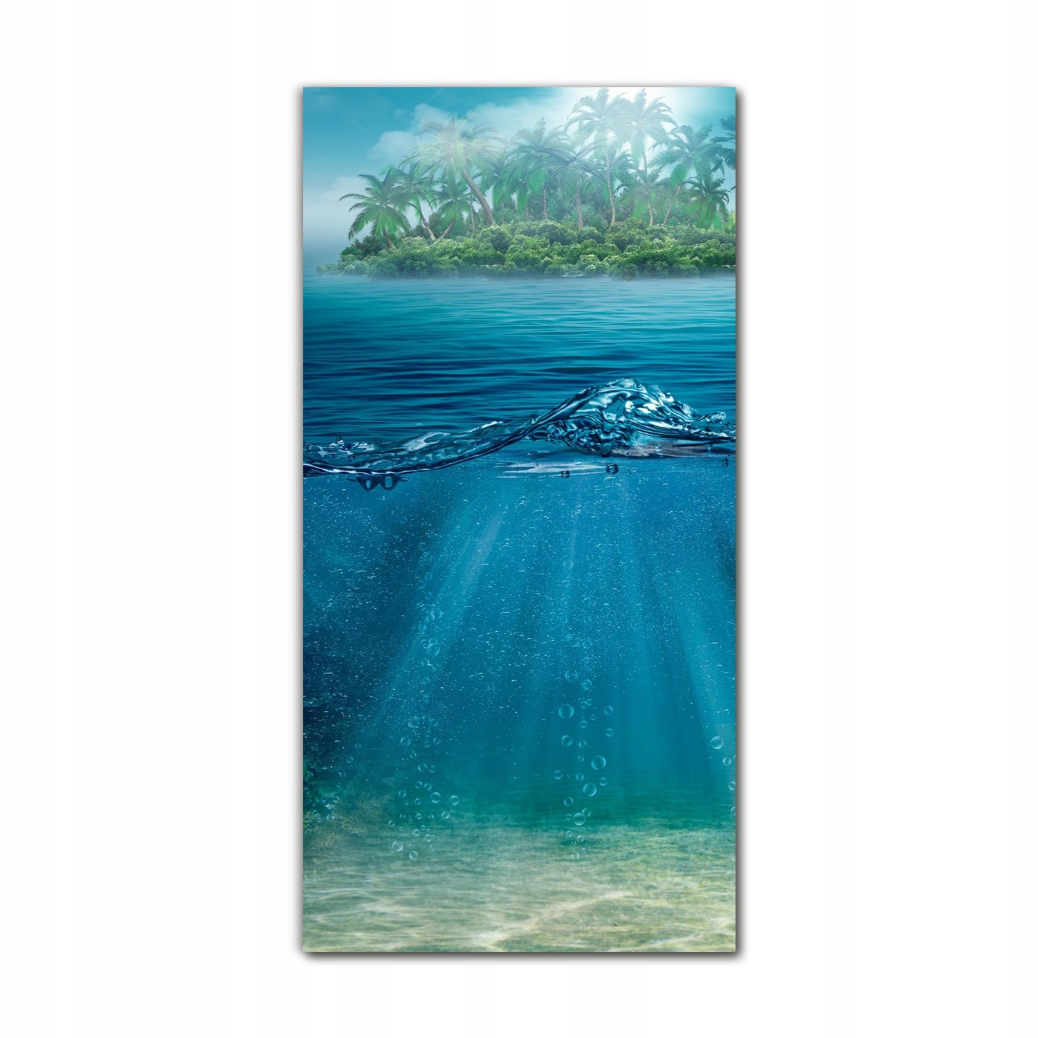 

Foto-obraz szklany do salonu 70x140 cm Palmy ocean