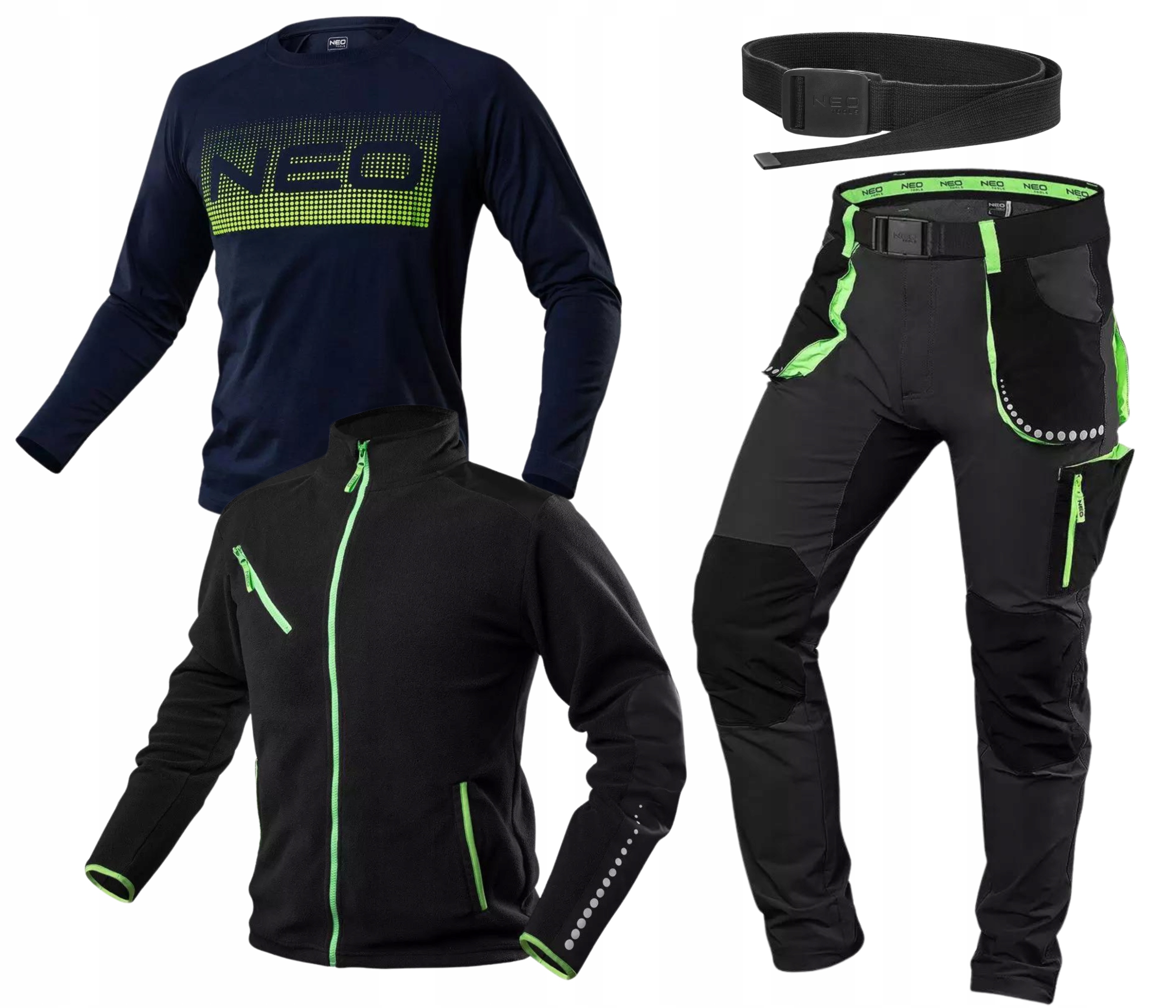 Komplet męskiej odzieży roboczej Bhp roz. 3XL Neo Spodnie Polar T-Shirt